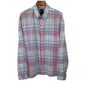 Brooks Brothers The Original Polo Button Down Long Sleeve Shirt Plaid‎ Mens 2XLT